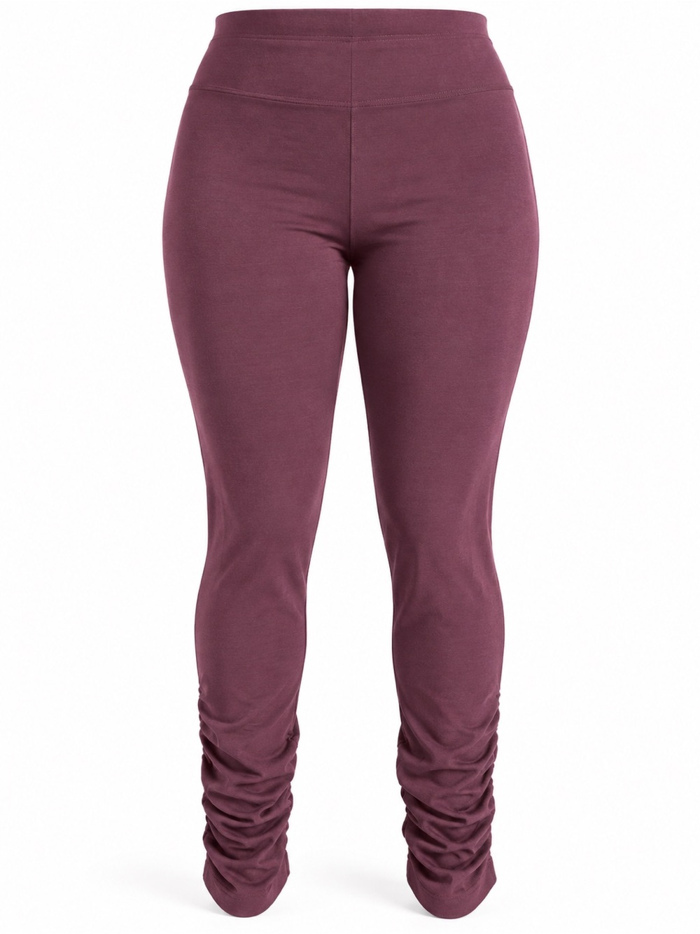 Old Navy Plus Size 4X Wine Ruched Hem Leggings High Rise